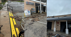 Photos of damage from Hurricane Milton at Patrick Space Force Base Express.